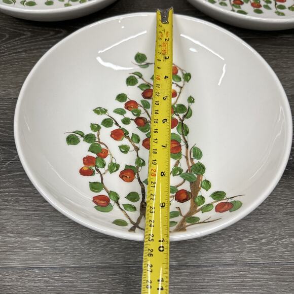 Ceramisia Italy stoneware Serving Bowl Apple tree 10” Pasta Bowl ~set Of 3 - Picture 8 of 12
